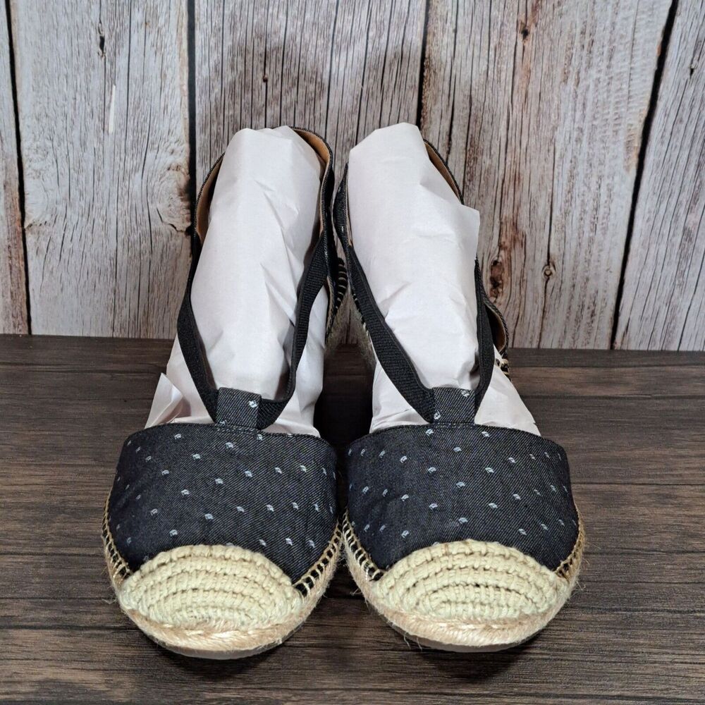 Clarks Petrina Kaelie Blue Espadrille Wedge Slingback Sandals Women's Size 8.5 M - Picture 2 of 8